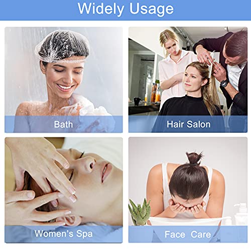 Ceizioes 150 Pack Disposable Waterproof Shower Caps for Women Kids & Salon Use