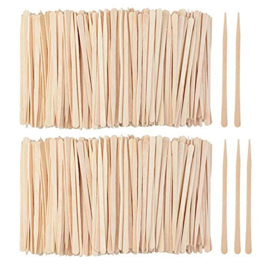 1200 Pack Wooden Waxing Sticks Wax Spatulas Sticks Small Wax Applicator Sticks Wood Craft Sticks Spatulas Applicator for Hair Eyebrow Nose Removal (Without Handle)