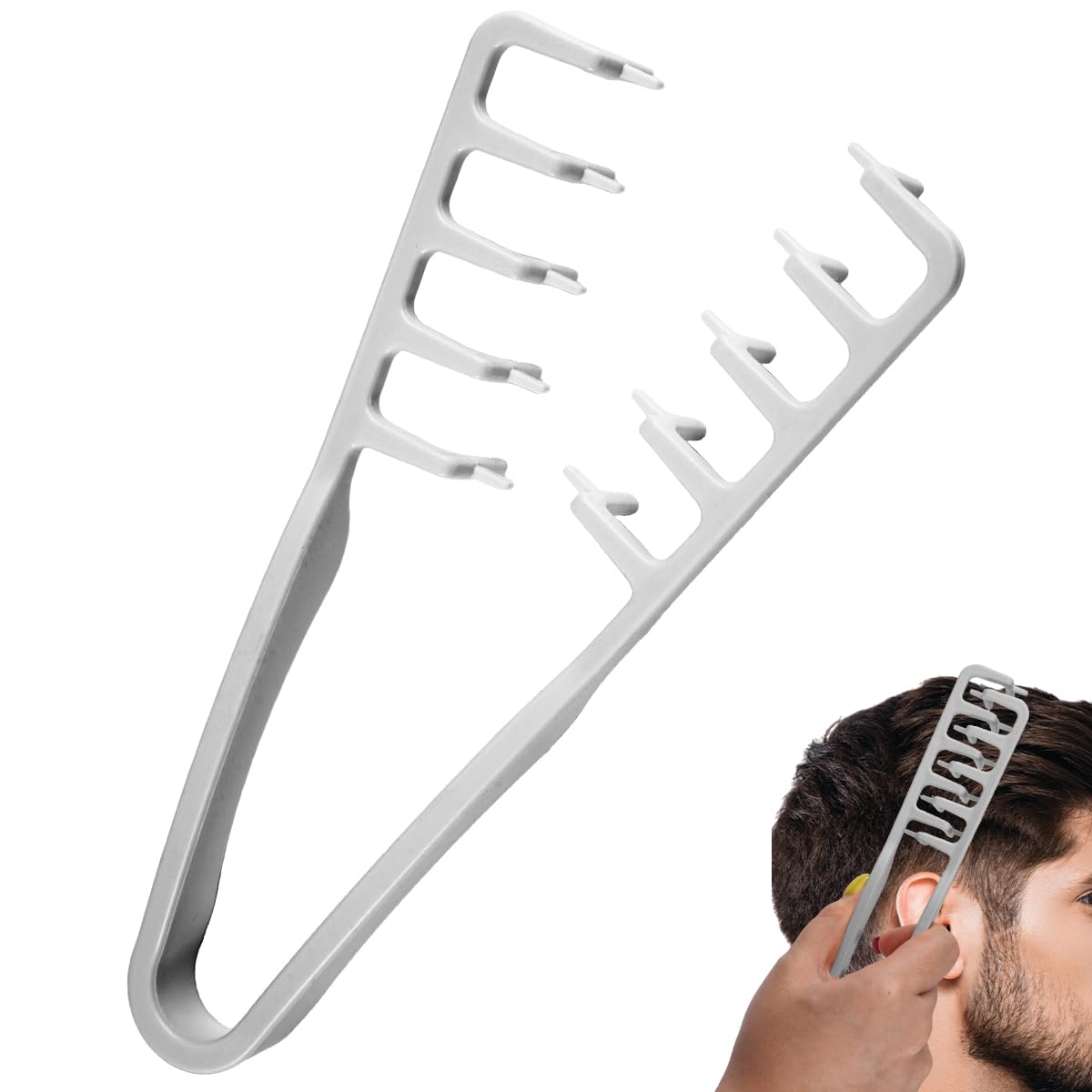 Men's Texturizing Comb - Volumizing Styling Tool for Maximum Root Lift | Non-Slip ABS Plastic (Gray)