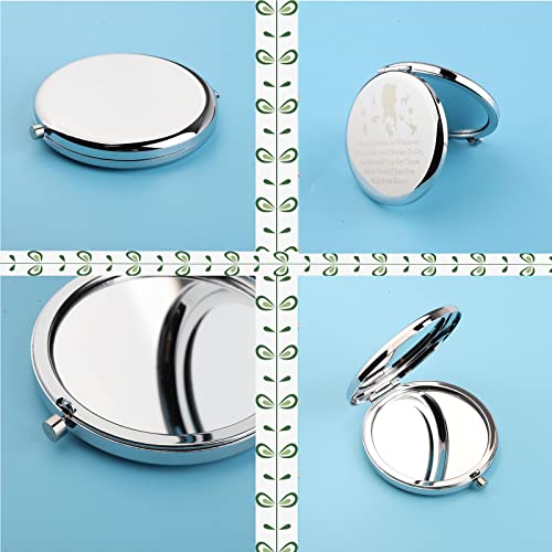 LQRI Princess Compact Mirror - Portable Handheld Makeup Mirror