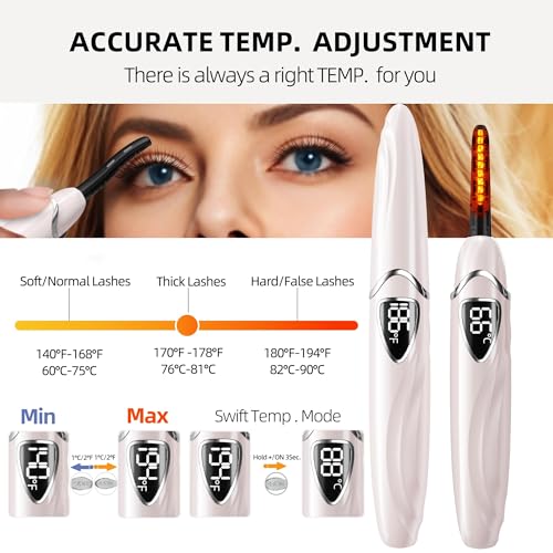 EYECURL S600 Heated Eyelash Curler - Primrose Pink/Silver, 24H Long-lasting Curl