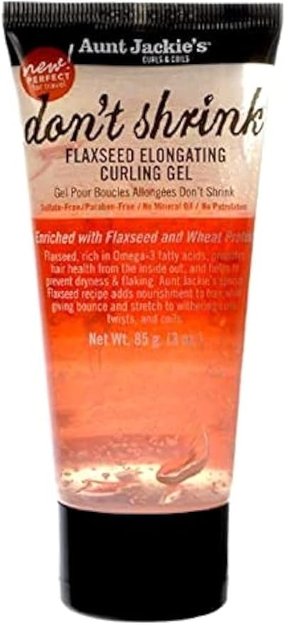 Aunt Jackie's Flaxseed Curling Gel for Natural Hair 3 Oz - Elongating & Frizz Control