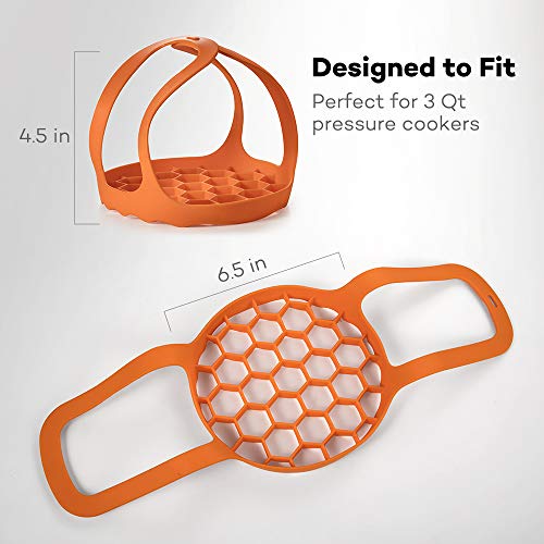 SiCheer Silicone Pressure Cooker Sling for 3 Qt Cookers - Multi-Functional Trivet & Egg Rack