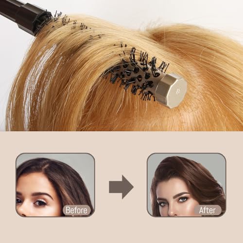TIENQI 3-Piece Small Round Brush Set for Short Hair and Bangs