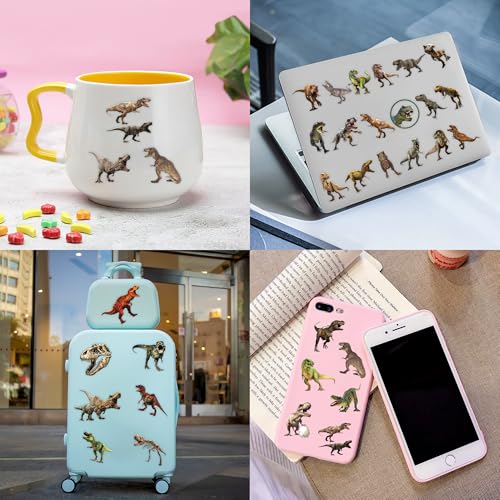 60 Pre-Cut 3D T-Rex Dinosaur Temporary Tattoos for Kids