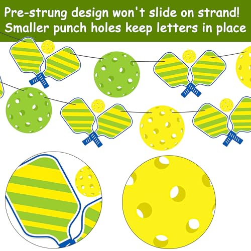 Pickleball Party Banners - 4pcs Double-Sided Birthday Decorations