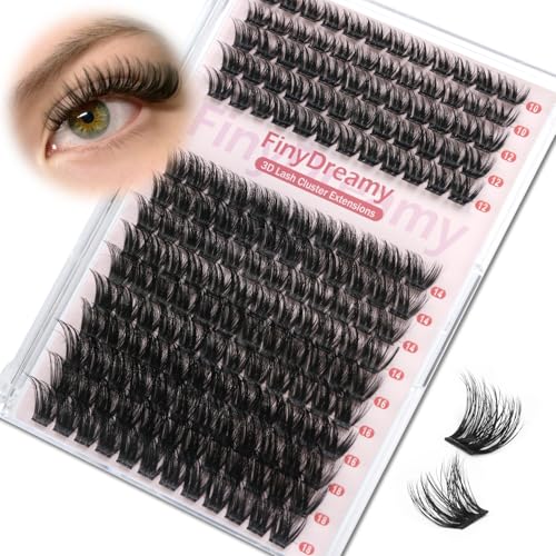 3D Fluffy Eyelash Clusters - D Curl Volume Extensions 10-16mm
