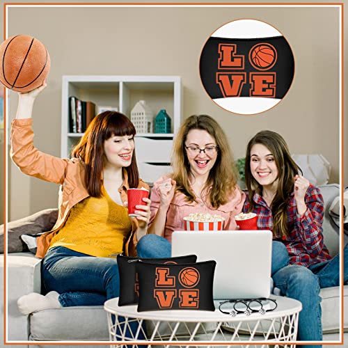 Kajaia 24 Pcs Black Basketball Makeup Bag & Bracelet Set