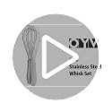 OYV 10-Inch Silicone Whisk with Stainless Steel Handle - Heat Resistant & Non-Scratch