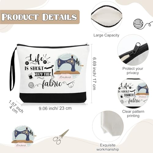 3-Piece Pig Lover Canvas Tote Bag, Makeup Pouch, and Keychain Gift Set