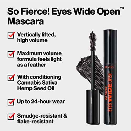 Revlon So Fierce Eyes Wide Open Mascara - Blackest Black, 0.24 fl oz