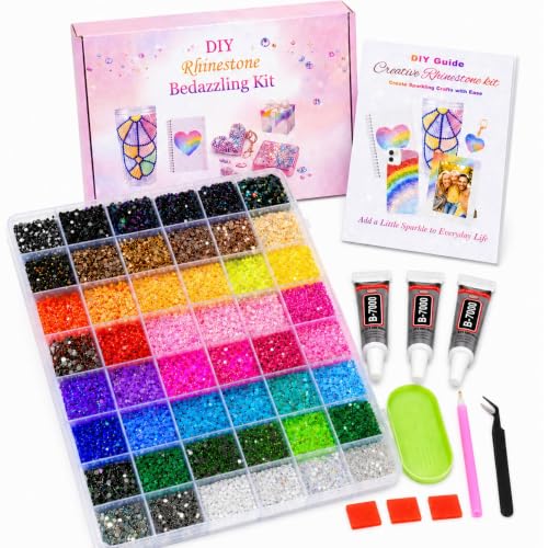 Breecasa Bedazzling Kit for Beginners with 40 Colors of 3mm Rhinestones