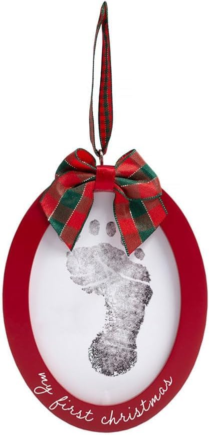 Pearhead Babyprints Double-Sided Christmas Ornament - Red