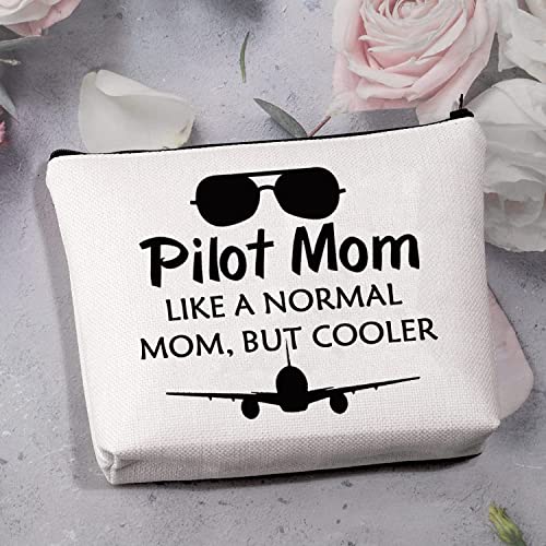 Pilot Mom Like a Normal Mom but Cooler Makeup Bag - Pilot Mom Variation MBMSO