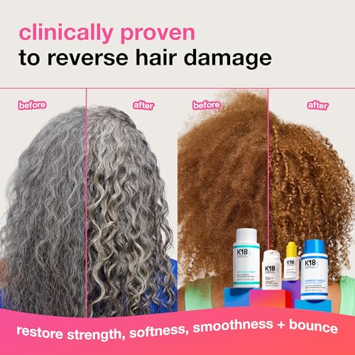 K18 Leave-In Molecular Repair Hair Mask - Peptide Hair Treatment Mask for Bleach, Color, Chemical + Heat Damaged Strands - Immediate + Lasting Damage Reversal in 4 Minutes (1.7 Fl oz)