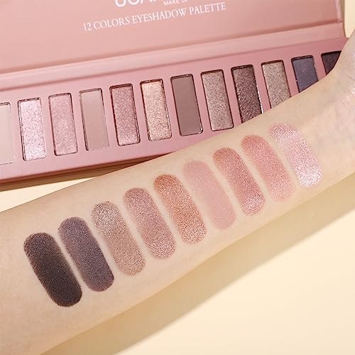 UCANBE 12 Color Eyeshadow Palette - Highly Pigmented Matte & Shimmer