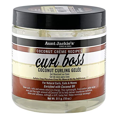 Aunt Jackie's Curl Boss Coconut Curling Gel - 18 oz for Natural Curls
