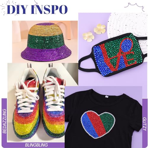 TINKRSTUFF 8000Pcs Multicolor SS10 Hotfix Rhinestones for Clothing & Crafts A29—15 Colors