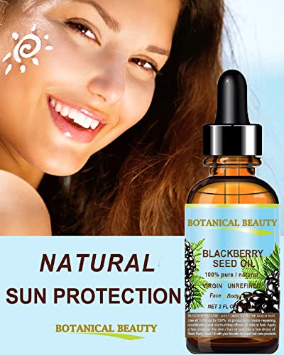 Botanical Beauty Blackberry Seed Oil 100% Pure, 0.5 Fl Oz - Anti-Aging & Moisturizing