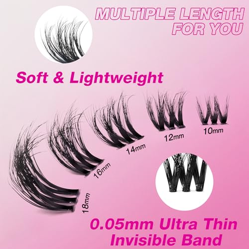 VEYESBEAUTY VBmuse Lash Clusters - 3D Fluffy Individual Eyelash Extensions