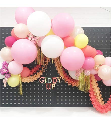 24 Inch Light Pink Latex Balloons - 5 Pack for Party Decorations