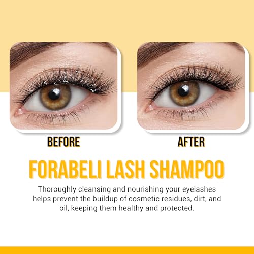 Forabeli Eyelash Shampoo 50ml with Brush - Gentle Foam Cleanser