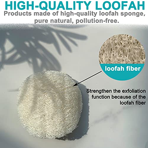 36 Pack Natural Loofah Facial & Body Exfoliating Pads Off-white