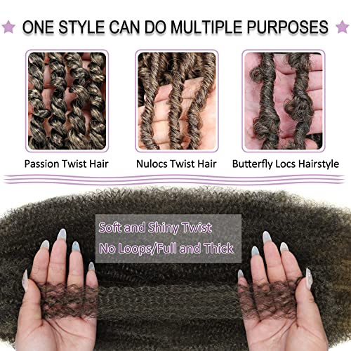 12 Inch Springy Afro Twist Hair - 8 Packs T27# Marley Twist Extensions