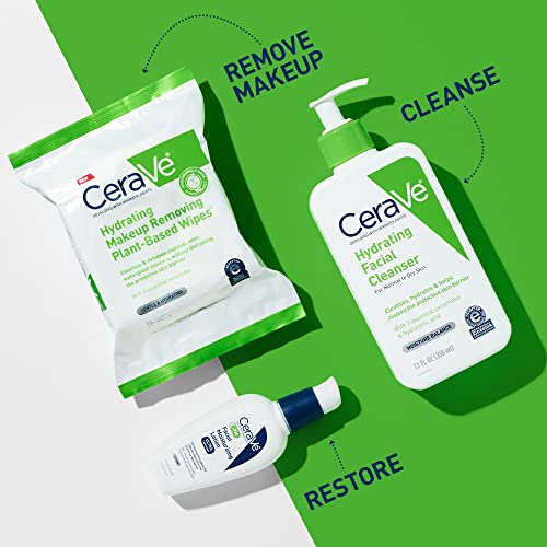 CeraVe Hydrating Makeup Remover Wipes, 25ct - Fragrance-Free and Plant-Based