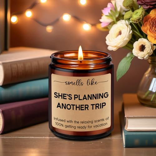 LEADO Lavender Travel Candle – Funny Gift for Women & Travelers
