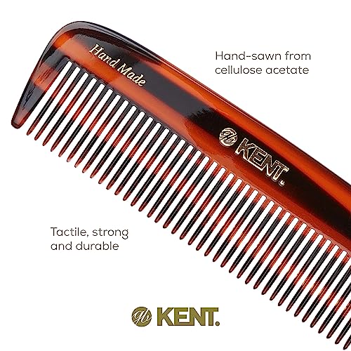 Kent Tortoiseshell Wide Tooth Detangling Comb for Thick & Curly Hair - Handmade, 1 Pack