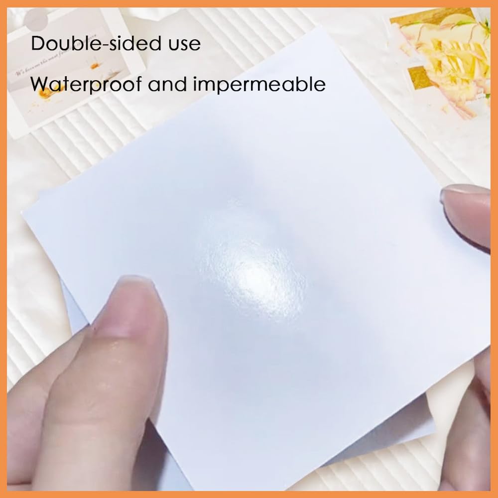 MOEPAK 100 Sheets Disposable Gel Nail Polish Palette Mixing Paper Waterproof Nail Pigment Powder Palette Portable Makeup Mixing Palette Paper for Nail Art Manicure Mixing Tools (3.93 * 3in)