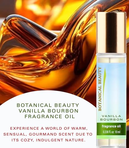 Botanical Beauty Vanilla Bourbon Fragrance Oil Roll-On - Long Lasting, Vegan Scent