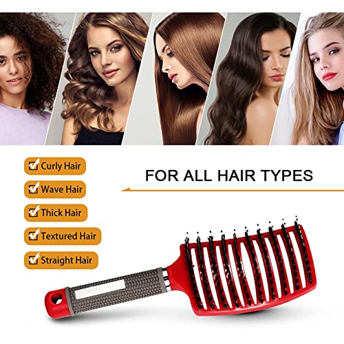 Hairstreaq Pink Detangling Brush - Wet/Dry Ventilated Hairbrush for All Hair Types