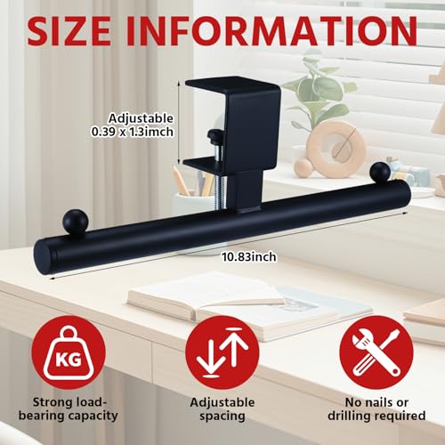 Geelin Heavy-Duty Desk Hook for Backpack and Purse Storage