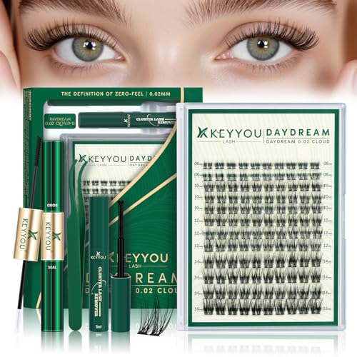 KEYYOU C Curl Cloud-B 8-16mm Wispy Lash Clusters Kit