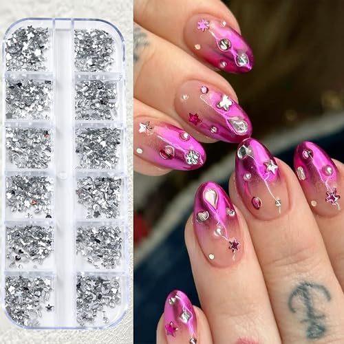 4000Pcs Colorful Rhinestone Nail Art Charms - 3D Mini Gems