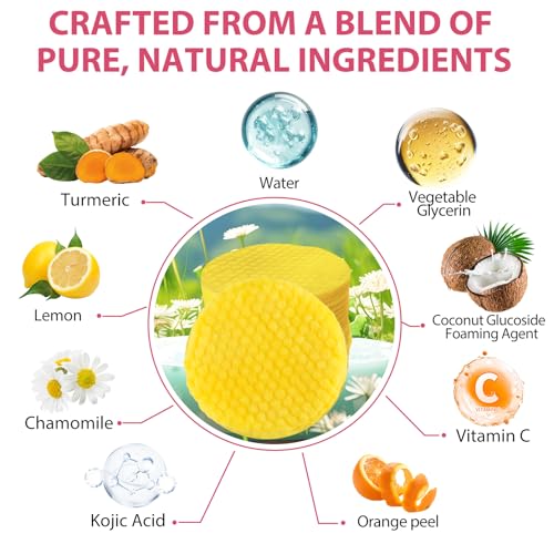 Turmeric Kojic Acid Cleansing Pads - 80 PCS Exfoliating, Deep Clean