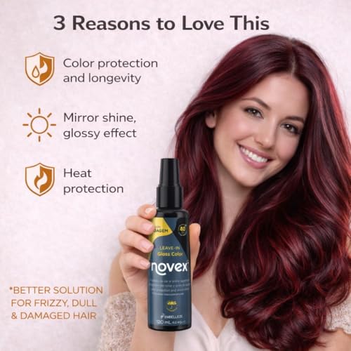 Novex Blindagem Gloss Color Leave-In Treatment, 4 oz - Heat Protectant