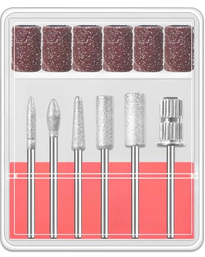 6-Piece Nail Drill Bits Set for Manicure & Pedicure - 3/32"