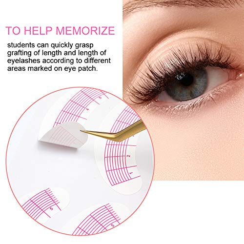 Eyelash Extension Mapping Stickers 175 Pairs for Lash Training & Application