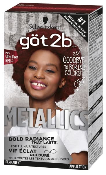Got2b Metallics Permanent Hair Color M65 Deep Red - Shimmering Shine