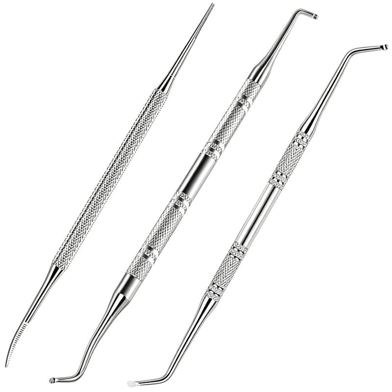 Teenitor Pedicure Tools for Feet, Toenail File and Lifters, Ingrown Toenail Removal Kit Pain Relief (Silver)