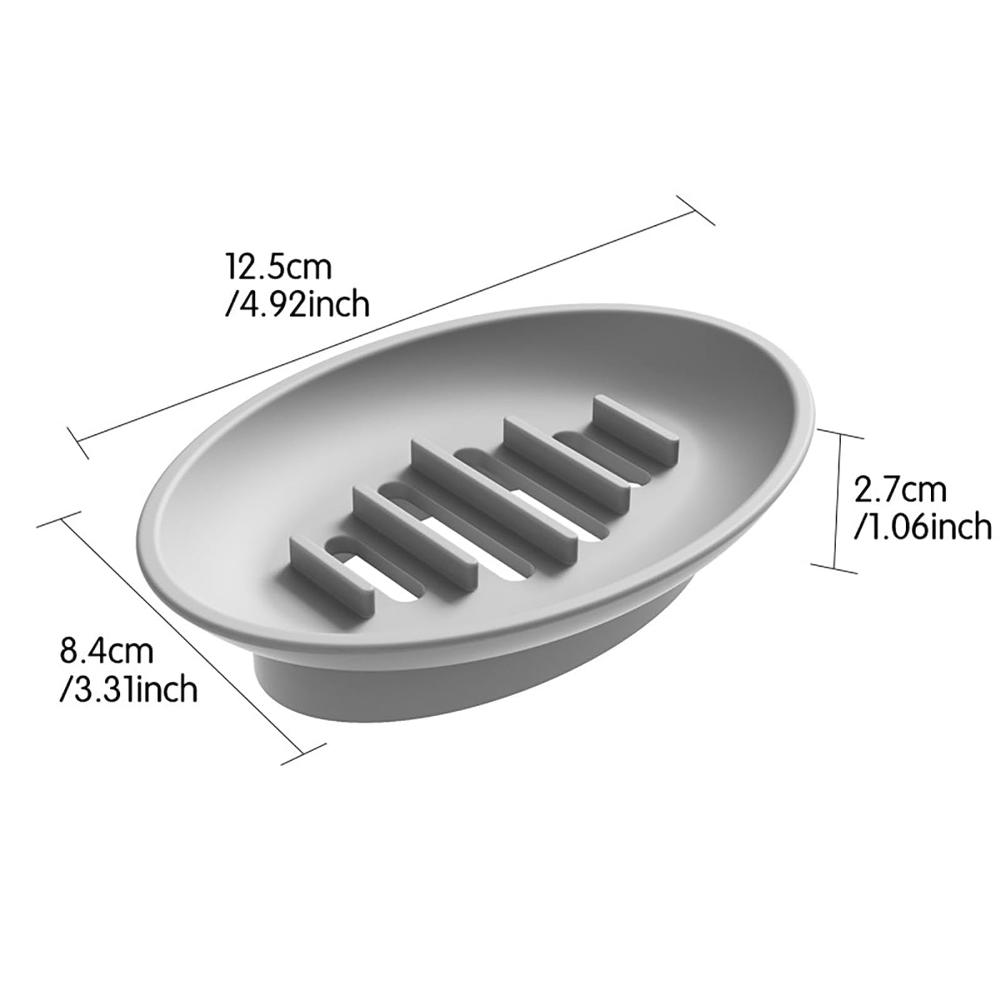 Silicone Bathroom Soap Dishes with Drain Spout, Shower and Bathroom Soap Holder, Bathroom and Kitchen Sink Organizer,Dish Soap Tray,Perfect for Soap On Sink Or Counter