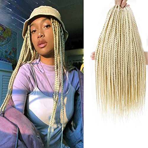 Flagship 18 Inch Blonde Box Braids Crochet Hair - 1 Pack Pre-Looped Synthetic Extensions