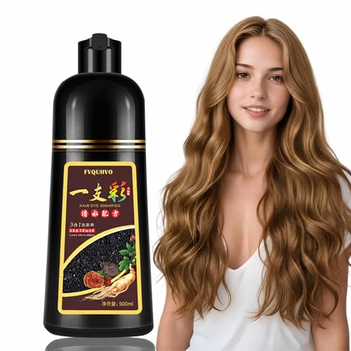 Fvquhvo Blonde Brown Hair Dye Shampoo 3-in-1, Instant Color & Care (Variation: Blonde Brown)