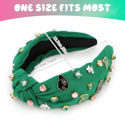 Witch Headband with Rhinestones, Knotted Halloween Costume Hair Accessory
