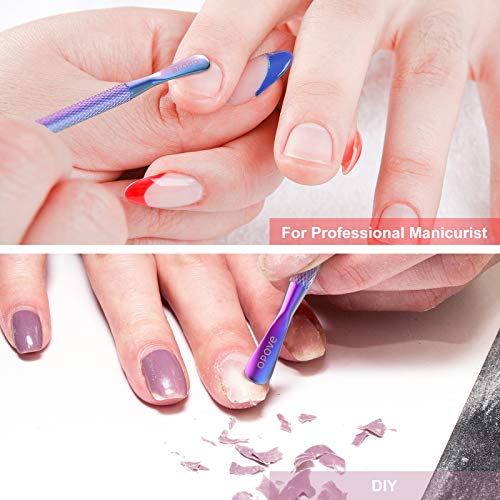 Stainless Steel Cuticle Pusher Set for Nail Care - opove P1