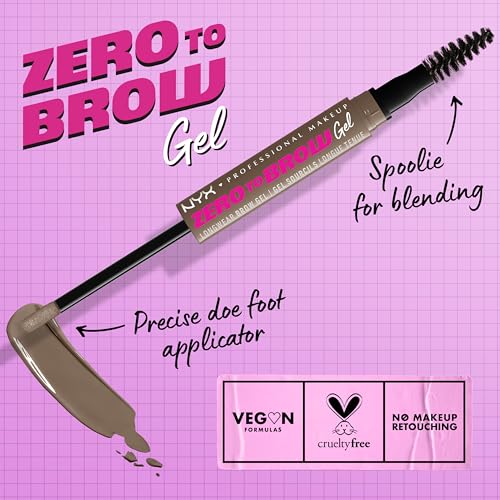 NYX Longwear Eyebrow Gel - Ash Brown, Waterproof & Transfer-Resistant