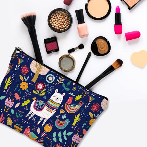 Givotin Waterproof Canvas Makeup Bag - Alpaca Navy Cosmetic Pouch